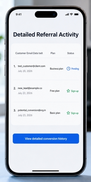 Placeholder for a mobile SiteOn referral status